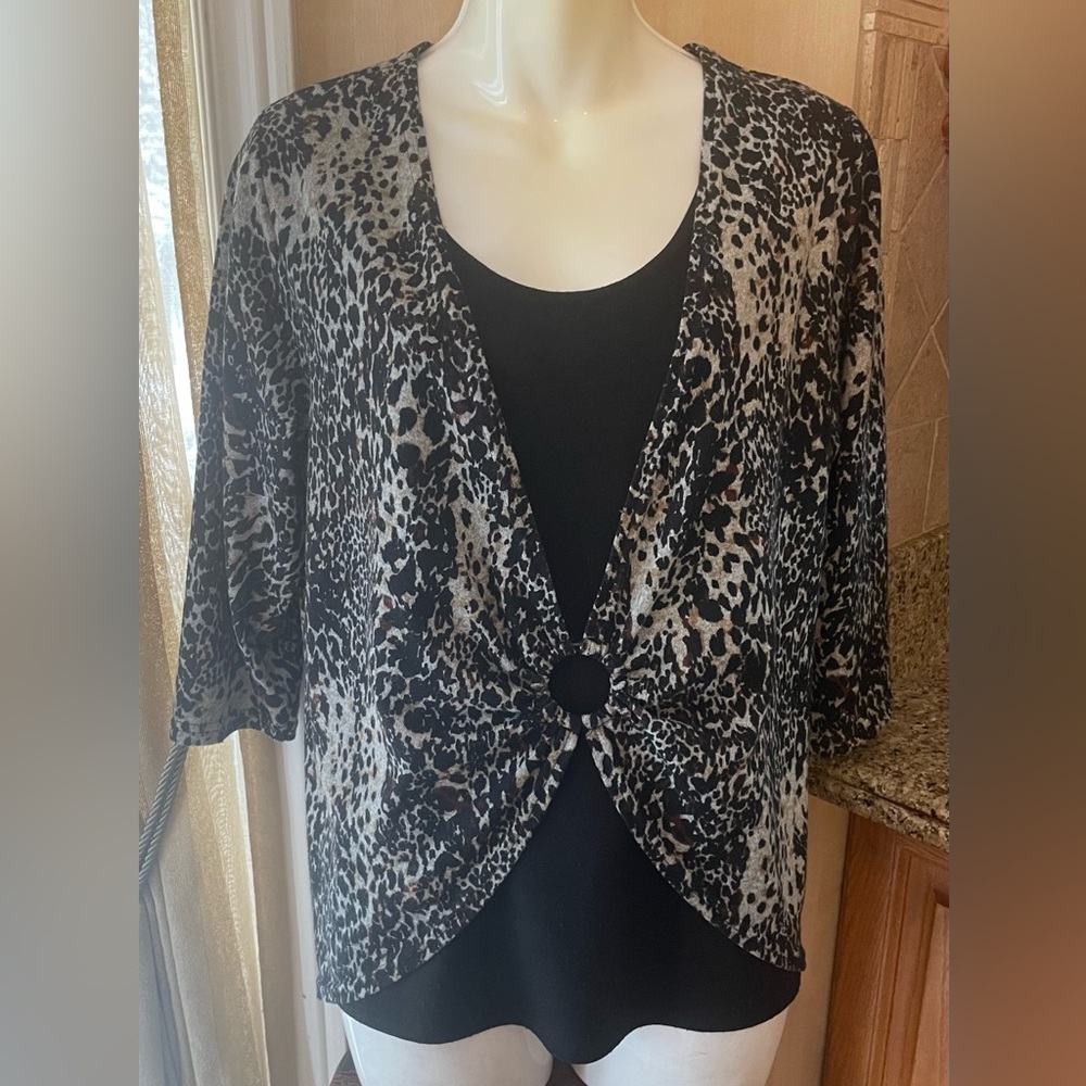 Leopard Print Women’s faux  front